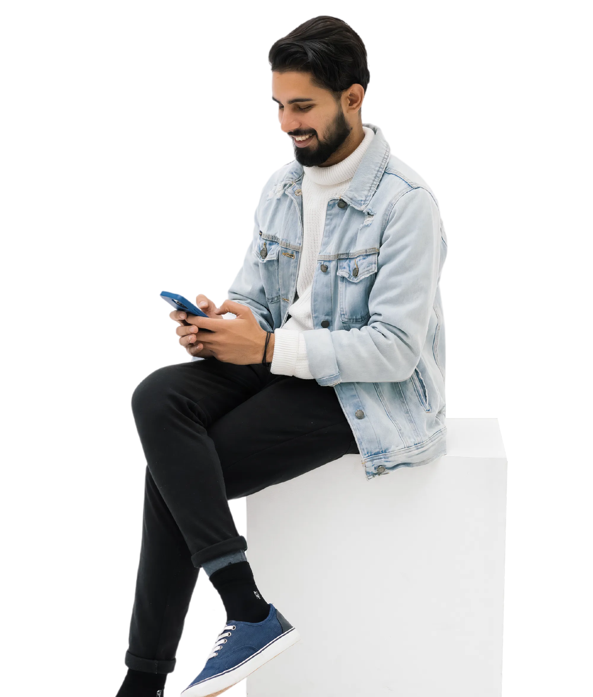 Man sitting on phone